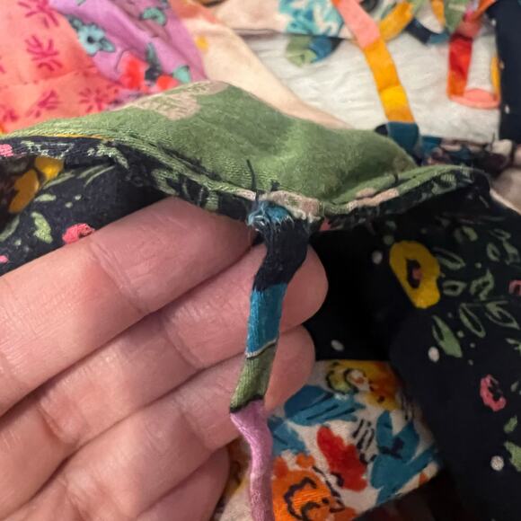 Free People Fiona Maxi Bodycon Dress Confetti Rainbow Striped Floral Boho M - Picture 11 of 11